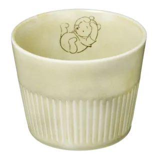 【小禮堂】Disney 迪士尼 小熊維尼 日本製 無把陶瓷杯 《美濃燒》(平輸品)