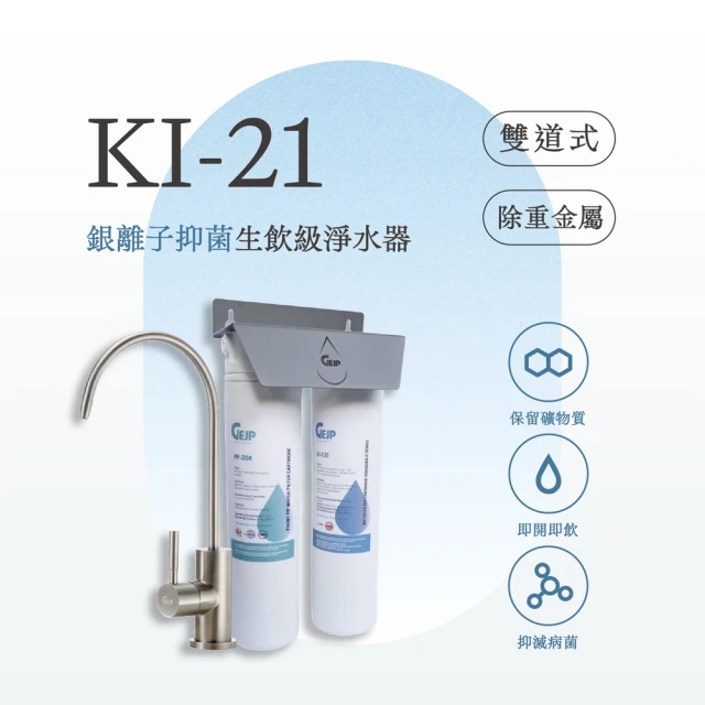 【GEJP】KI-21 兩道式銀離子抑菌生飲淨水器(銀離子淨水系統)