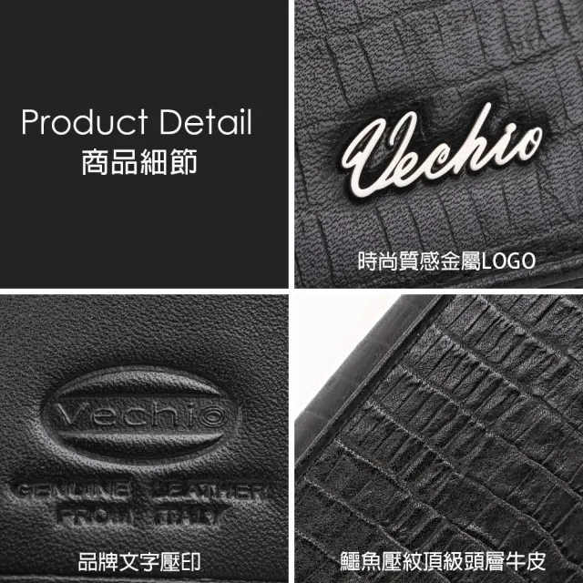 【VECHIO】台灣總代理 達爾文 8卡皮夾-黑色(VE046W002BK)
