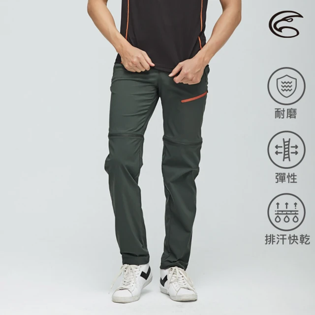 PING 男款後口袋斜紋高爾夫休閒長褲-灰(伸縮褲頭/防潑水