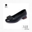 【J&H collection】真皮軟底淺口柔軟低粗跟鞋(現+預  黑色 / 米白色 / 紅色)
