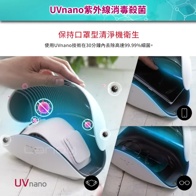 【LG 樂金】口罩型空氣清淨機UV消毒充電盒PWKAUW01(AP300AWFA使用)