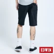 【EDWIN】男裝 JERSEYS 迦績 EJ3棉感復古短褲(黑色)