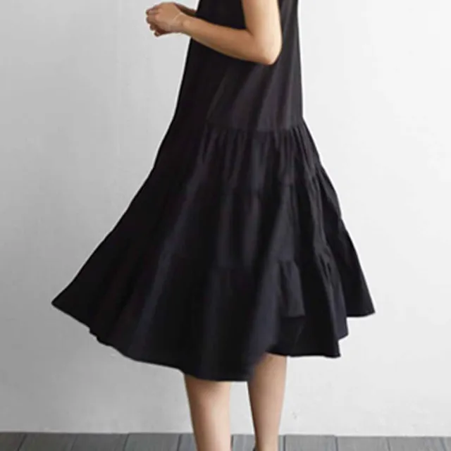 【ACheter】日本北海道旅風棉麻寬鬆洋裝#109881現貨+預購(3款任選)