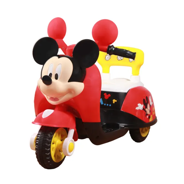 【聰明媽咪兒童超跑】迪士尼米奇米妮造型兒童摩托車機車(正版授權 有音樂)