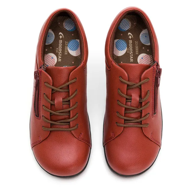 【MOONSTAR 月星】女鞋拇指外翻系列-4E寬楦拇指外翻休閒鞋(紅)