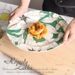 【Homely Zakka】北歐輕奢風春花卉陶瓷餐具/牛排盤/西餐盤2款一組_大+小(飯碗 湯碗 餐具 餐碗 盤子 器皿)