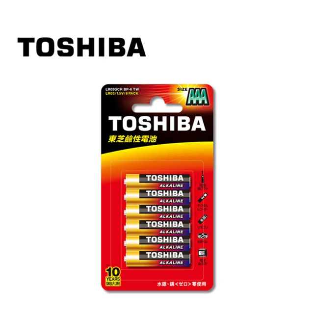 【TOSHIBA 東芝】鹼性4號電池 6入