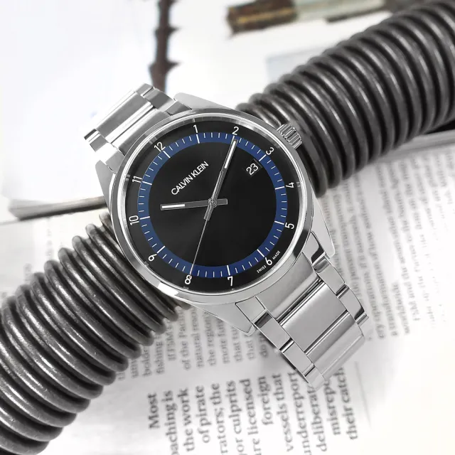 【Calvin Klein 凱文克萊】紳士簡約 典藏品味 日期 不鏽鋼手錶 黑色 43mm(KAM21141)