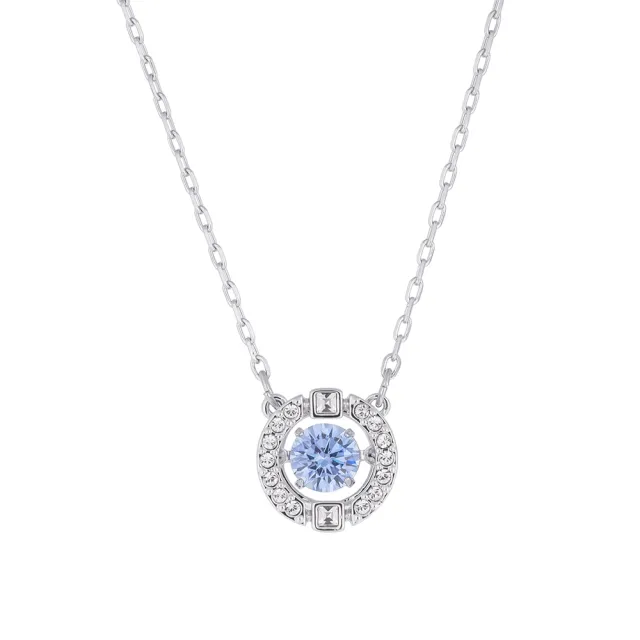 【SWAROVSKI 施華洛世奇】藍色 Sparkling 項鏈(真 品 平 輸)