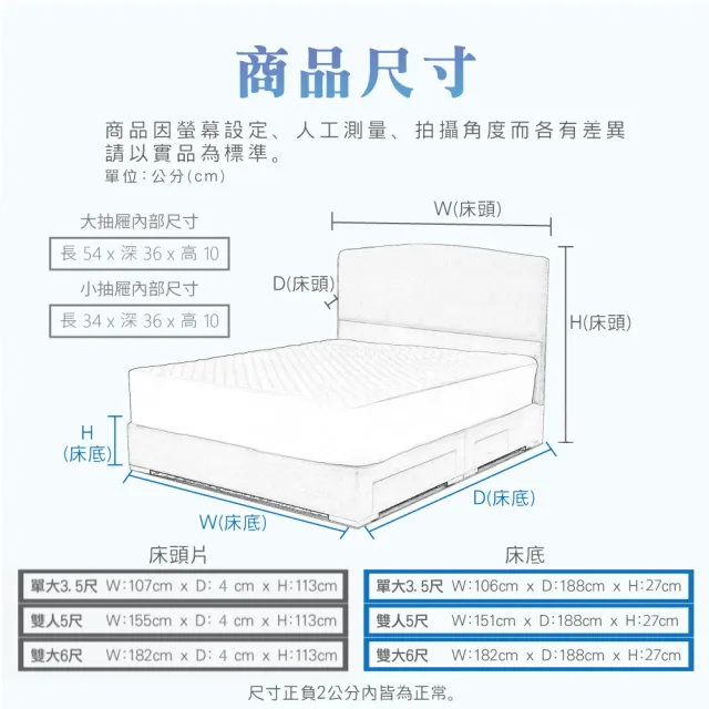 【IHouse】布朗尼 日系貓抓皮 床片+4抽底+墊 房間3件組(雙大6尺)