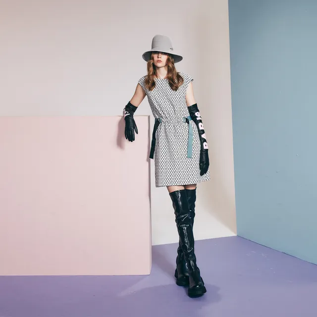 【ICHE 衣哲】Cop.Copine 法國原裝進口童趣雲朵點點無袖洋裝