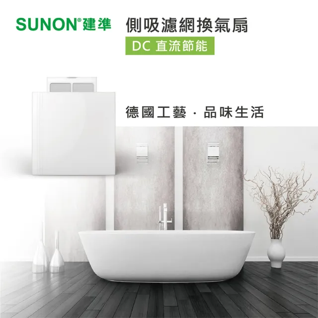 【SUNON 建準】DC直流側吸濾網換氣扇BVT21A006