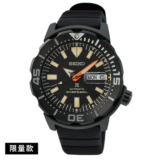 SEIKO 精工 The Black Series黑潮系列星期顯示機械錶42.4mm(4R36-10L0C/SRPH13K1)