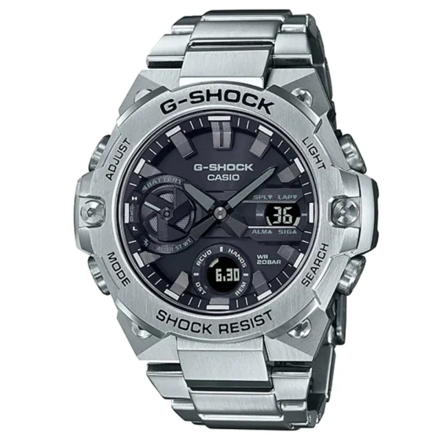 【CASIO 卡西歐】G-STEEL系列 藍芽連線 太陽能電力 多功能腕錶 禮物推薦 送禮首選(GST-B400D-1A)