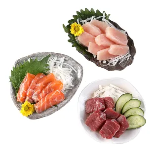 【享吃海鮮】旗魚/鮪魚/鮭魚 冰鮮生魚片任選9包(100g±10%/包)