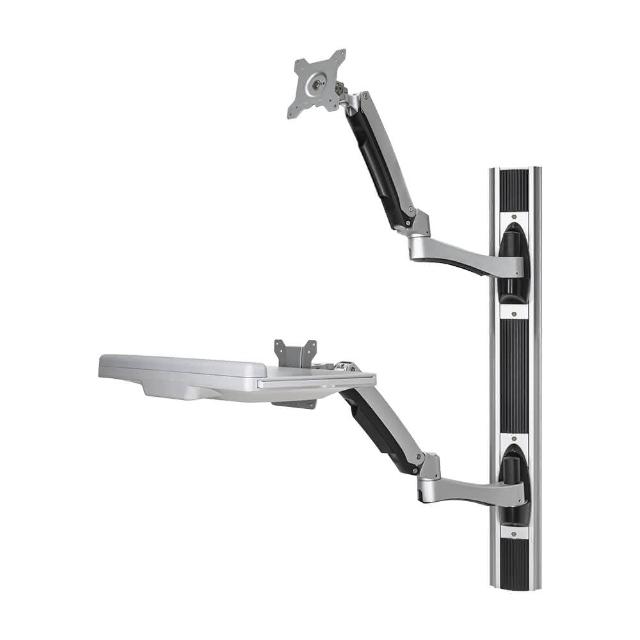 【ErgoGrade】壁掛式工作站螢幕鍵盤支架EGW8822(工作桌/摺疊桌/電腦螢幕架/長臂/旋臂架/桌上型支架)
