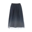 【OUWEY 歐薇】甜美釘珠造型漸層壓褶紗裙3212072244(深藍)