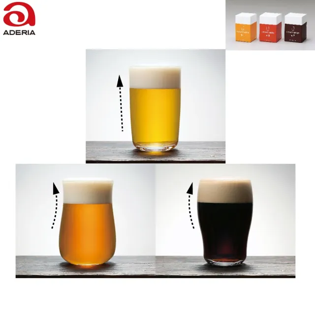 【ADERIA】日本薄口強化啤酒杯 3款 玻璃杯(啤酒杯 玻璃杯)