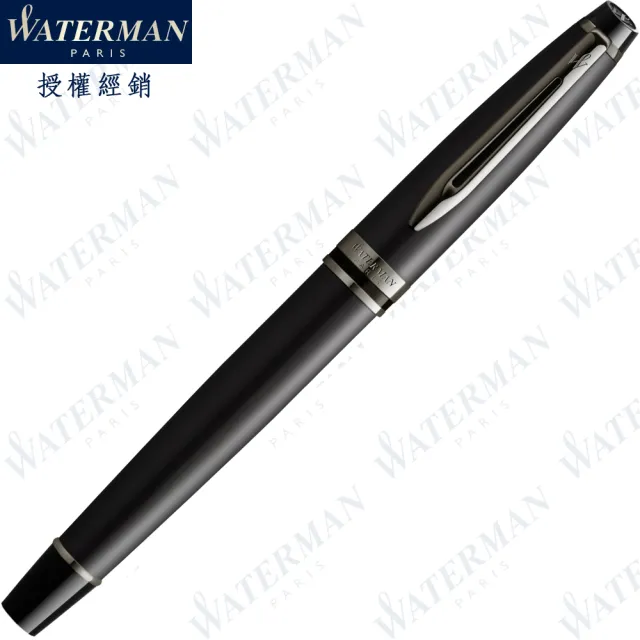 【WATERMAN】新權威系列 全霧黑 F尖 鋼筆 法國製(EXPERT)