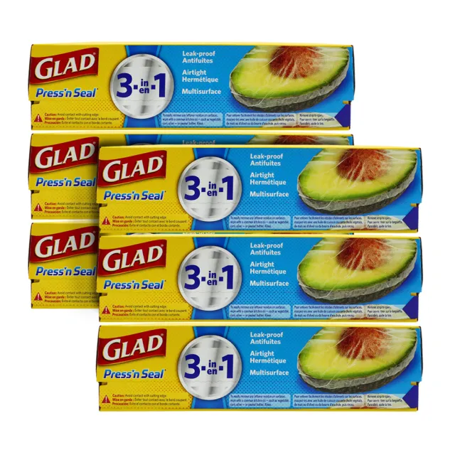 【GLAD】Glad Press’n Seal 強力保鮮膜(30公分x43.4公尺*3入/組*2組)