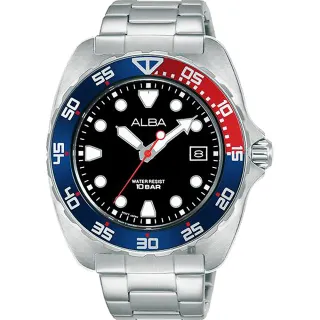 【ALBA】雅柏 經典運動潛水造型手錶-44.7mm(AS9M99X1/VJ42-X317D)