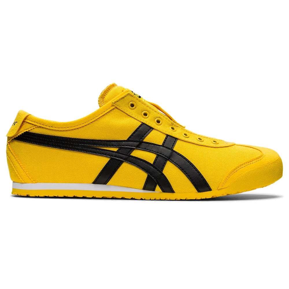 【Onitsuka Tiger】鬼塚虎 官方旗艦店 黃底黑邊MEXICO 66 SLIP-ON 無鞋帶款(1183A746-750)