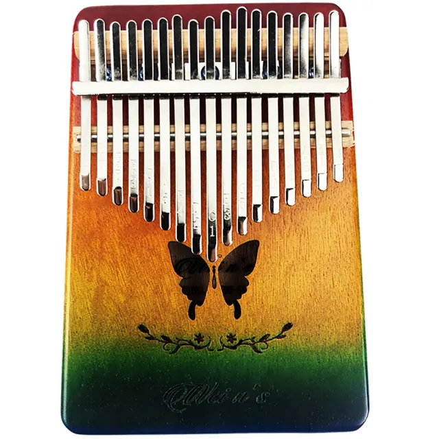 【Kalimba】F-17S入門嚴選卡林巴-繽紛彩蝶/17音/附贈調音槌(F-17S繽紛彩蝶卡林巴)