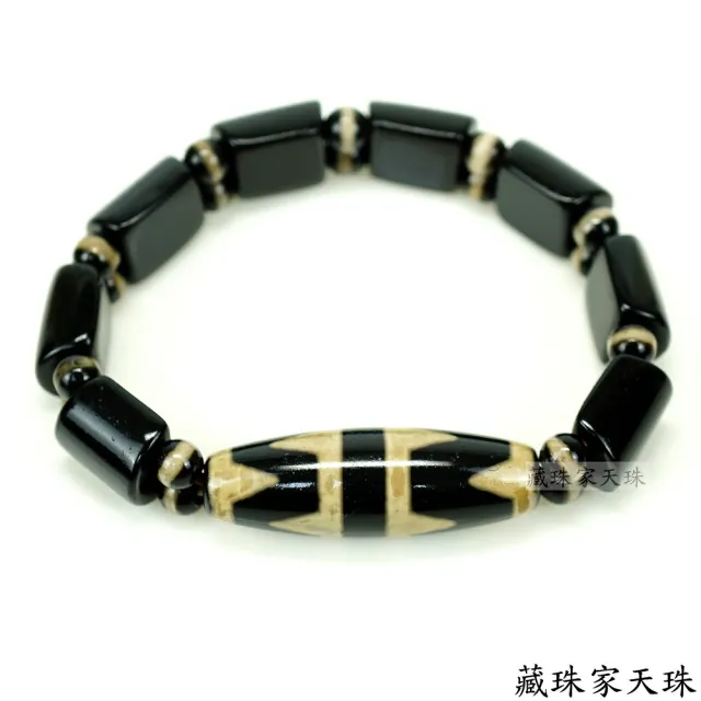 【藏珠家】38mm 虎紋天珠手鍊
