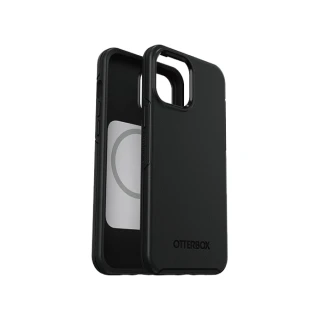 【OtterBox】iPhone 12 mini 5.4吋 Symmetry Plus 炫彩幾何保護殼-黑(Made for MagSafe 認證)