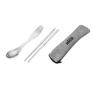 【RICO 瑞可】316不鏽鋼叉匙+筷餐具組(OGA-002)