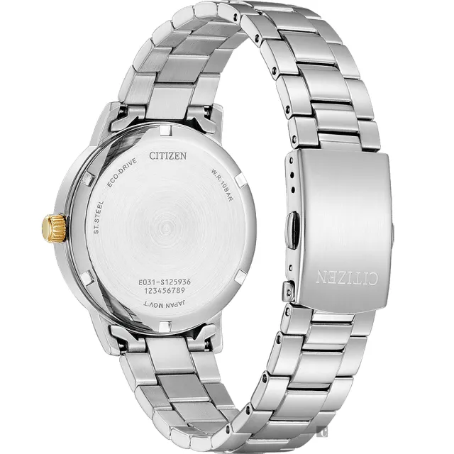 【CITIZEN 星辰】光動能情侶手錶 對錶-香檳金 送行動電源 畢業禮物(BJ6541-58P+EM0930-58P)