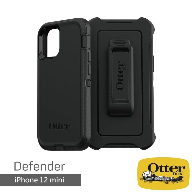 OtterBox iPhone 12 mini 5.4吋 Defender防禦者系列保護殼(黑)