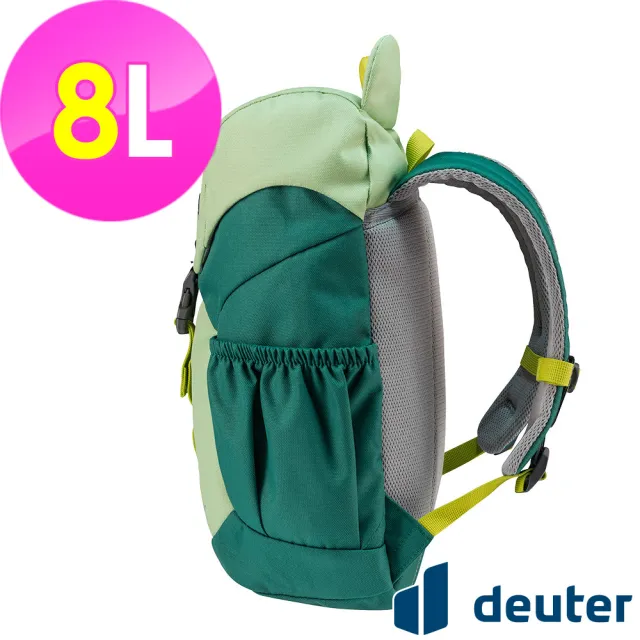 【deuter】可愛造型貓咪kikki兒童背包8L(3610421綠/深綠/休閒書包/戶外旅遊包/動物背包)