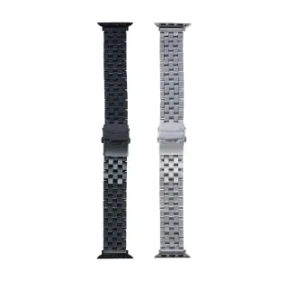 【蘋果庫Apple Cool】Apple Watch S7/6/SE/5/4 38/40/41mm 五排實心切面鋼帶