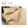 【BELLE VIE】簡約日系線條 精梳棉加大床包被套組(三色任選)