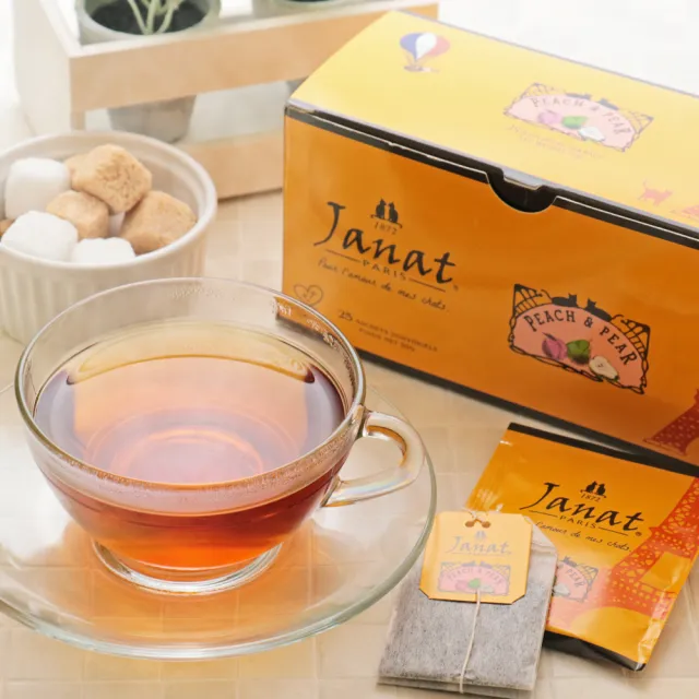 【咖樂迪咖啡農場】Janat 黑標系列蜜桃洋梨風味茶2gx25入x1盒