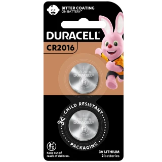 【DURACELL】金頂鈕扣型鋰電池 CR2016 3伏特 2入裝(電力更強 耐力更久)