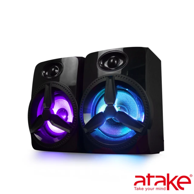 【ATake】惡霸 X10 桌上型多媒體立體音效喇叭(RGB電腦喇叭 電競喇叭 USB迷你音響)