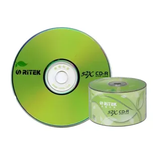 【RITEK錸德】52X CD-R白金片 環保葉版/50片裸裝