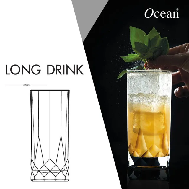 【Ocean】玻璃杯 Connexion系列 430ml 6入組 飲料杯 果汁杯 水杯(玻璃杯)