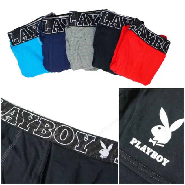 【PLAYBOY】任選-立體彈力兔頭平口褲(速達單件-黑/紅/丈/藍/灰)