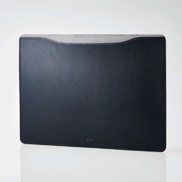 【ELECOM】MacBook 16吋用皮革收納內袋-漆黑(ELBMIBSVM1916BK)