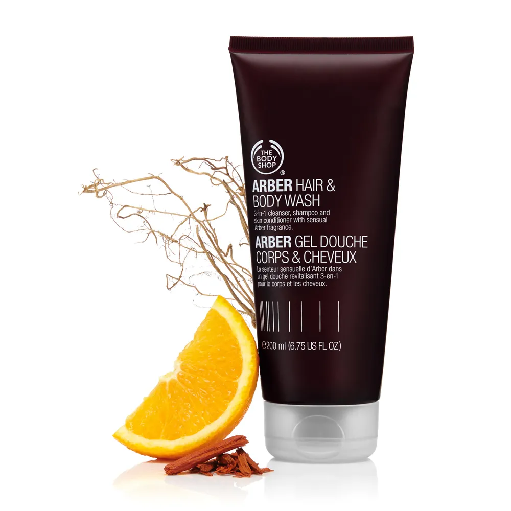 【THE BODY SHOP 美體小舖】ARBER身體&頭髮清潔露(200ML/沐浴乳)