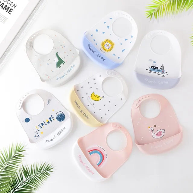 【Baby 童衣】嬰幼兒矽膠圍兜 寶寶立體飯兜 防水防髒接飯飯兜 88494(共10款)