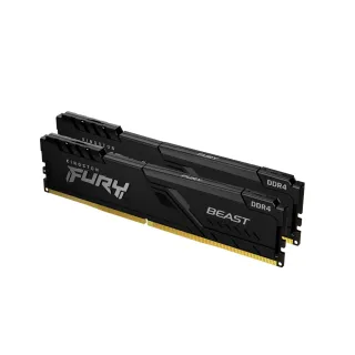 【Kingston 金士頓】FURY Beast 獸獵者DDR4-3200 8GB*2 PC用超頻記憶體(★KF432C16BBK2/16)