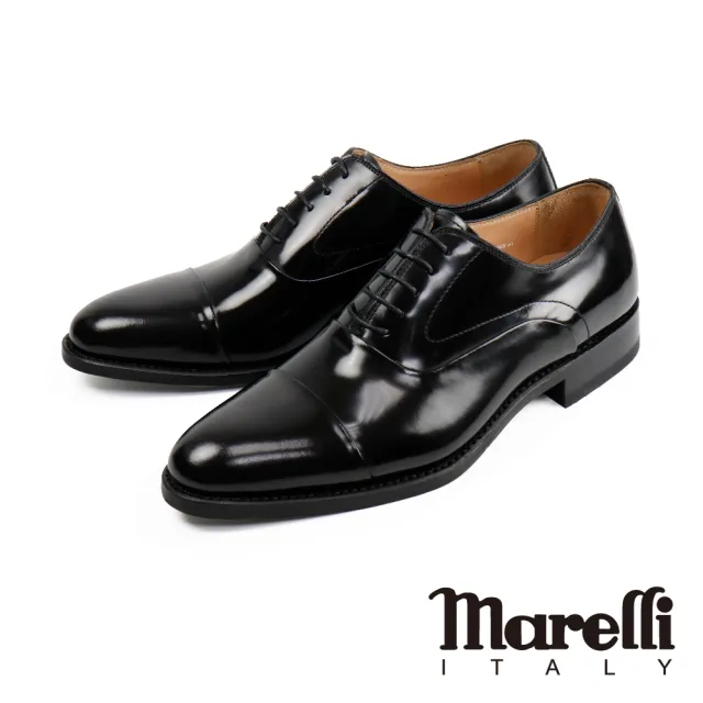 【Marelli】都會時尚橫飾牛津鞋 黑色(S92818-BL)