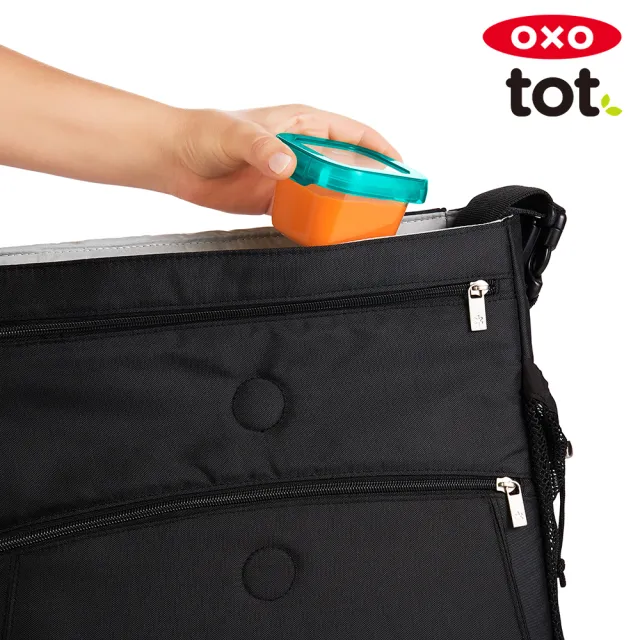 【美國OXO】tot 好滋味冷凍儲存盒(4oz/靚藍綠/6M+)