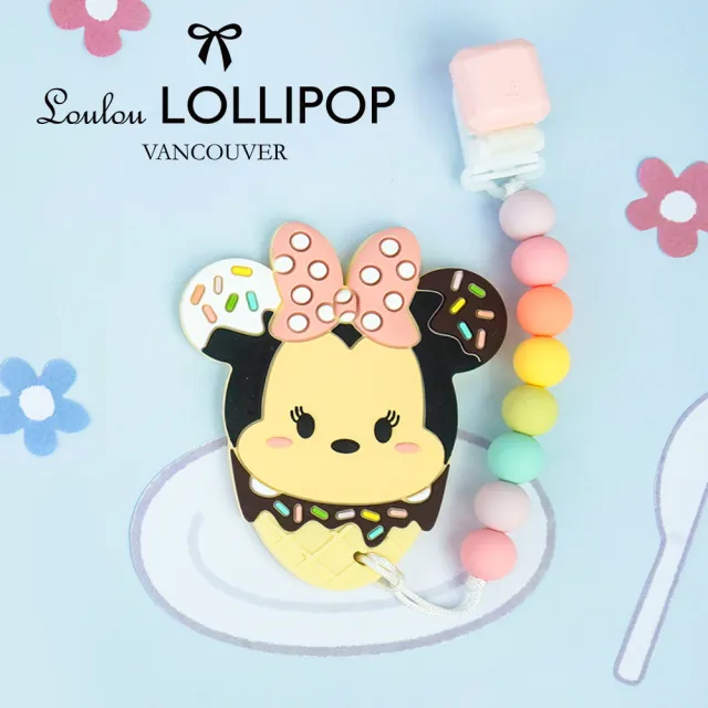 【Loulou lollipop】迪士尼限量款 加拿大固齒器組/奶嘴鍊夾(多款可選)