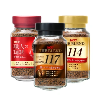 【UCC】即溶咖啡117/114/芳醇90g x6罐(風味任選各3罐)